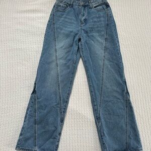 Commense Blue Boyfriend Jeans with Casual Faded Look